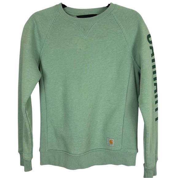 Carhartt Mint Green Sweatshirt Size XS - Picture 1 of 13